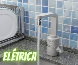 Torneira quente elétrica de Mesa para Cozinha modelo Slim 4t Hydra prata fosca 127v