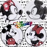 Jogo de Pratos Sobremesa 6 peças / Rasos 6 peças / Jantar 12 peças Mickey e Minnie – La Cuisine + Disney
