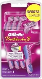 Aparelho de Depilação Descartável Gillette Prestobarba3 Feminino – 4 unidades