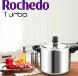 Panela de Pressão Rochedo Turbo Polida 4,5L Fechamento Int.