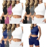 Kit 3 Conjuntos Regata Feminina + Short Feminino Fresquinho Verão