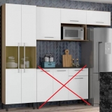 Cozinha Compacta Itatiaia Madeira Lya – Nicho para Micro-ondas 5 Portas