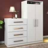 Cômoda 2 Portas 4 Gavetas New Branco – Panorama Móveis