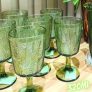 Conjunto de Taças 320ml Água Leaves Verde 6 peças Bon Gourmet – Rojemac