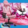 Cadeira Gamer XT Racer Reclinável Giratória – Rosa e Branca Viking Series (2 Cores)