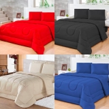 Kit Edredom Casal Queen Dupla Face 03 Peças – ATACADO LINDA CASA (Várias Opções)