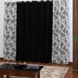 Cortina Roma 2,20×1,70 Quarto Sala Escritorio Preto