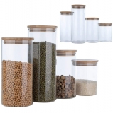 Conjunto de Potes de Vidro 4 Peças 700 mL / 1000 mL / 1300 mL / 1700 mL – Casual Home