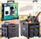 Carrinho Cesto Compras Portátil Multiuso Dobrável Artiko Lev
