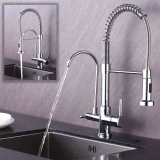 Torneira para Cozinha Gourmet de Mesa Dupla Nell – F-02 CRO Prata