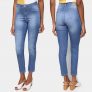 Calça Jeans Skinny Ecxo Básica Cintura Média Feminina