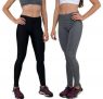 KIT 2 Leggings Fitness Academia Suplex Lisa