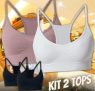 Kit 2 Tops Nadador Modelagem Anatômica, She, Feminino