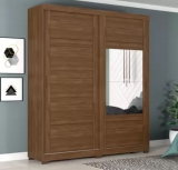 Guarda-roupa Casal com Espelho 2 Portas de Correr – 3 Gavetas Henn Zambezy