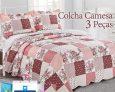 Colcha Casal Camesa Poliéster 150 Fios – Evolution Patchwork Clusa 3 Peças