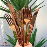Faqueiro Inox Rose 24 Peças – Casambiente