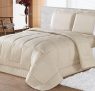Kit Edredom Casal Queen Dupla Face 03 Peças Avelã