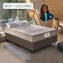 Cama Box Casal Colchão Molas 138x188x58cm Vibe Gazin Marrom / Branco 100kg Por Pessoa