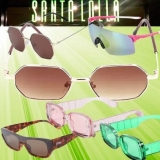 Seleção de Óculos de Sol e Clutch Santa Lolla Feminino
