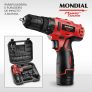 Furadeira e Parafusadeira Mondial Velocidade – Variável 3/8″ com Maleta 19 Peças PI-12MA