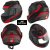 Pro Tork Capacete V-Pro Jet 3 Fosco 58 Preto/Vermelho