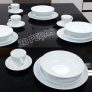 Aparelho de Jantar Chá 20 Peças Haus de Cerâmica – Branco Redondo Decorato
