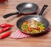 Conjunto de Frigideiras Antiaderente Brinox – 2 Peças Vermelho Garlic