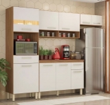 Cozinha Compacta Demóbile Dama com Balcão – Nicho para Micro-ondas 9 Portas 2 Gavetas