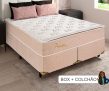 Cama Box Queen Size Biflex Passione com Pillow Top e Molas Pocket 72 x 158 x 198cm – Areia