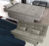 Sofá-cama Casal 3 Lugares Suede Matrix – Esmeralda