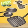 Conjunto 3 peças, Grill, Tapioqueira, Frigideira, Garlic, Grafite, Brinox