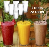 Jogo de Copos de Vidro 450ml – 6 Peças Americano Long Drink