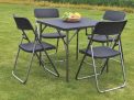 Conjunto de Mesa para Área Externa Tubo de Aço – Dobrável com 4 Cadeiras CJM-PT1 AC Comercial