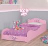 Cama Infantil Móveis Estrela Doll com Grade de Proteção – Rosa Acetinado