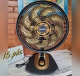 Mallory Neo Air 15 Ventilador de Mesa, Preto/Dourado, 110 V