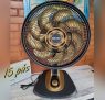 Mallory Neo Air 15 Ventilador de Mesa, Preto/Dourado, 110 V