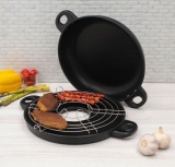 Churrasqueira 30cm Antiaderente Grill Marcolar Preta