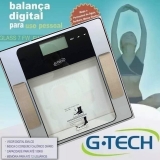 Balança Medição de água, gordura, massa muscular e massa óssea mod.: Glass 7, G-Tech