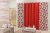 Cortina Floratta 2,00m x 1,70m Floral Estampada Para Sala Ou Quarto Vermelho