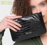 Bolsa Santa Lolla Clucth Croco Feminina