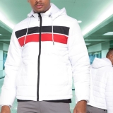 Jaqueta Giorgio Bianco Bomber Puffer Capuz Removível Masculina