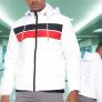 Jaqueta Giorgio Bianco Bomber Puffer Capuz Removível Masculina