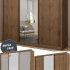 Guarda Roupa Casal 3 Portas com Espelho Porto Plus Espresso Móveis Branco