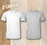 Kit de 2 Camisetas Dry Fit Masculina Part.B Branco e Cinza