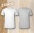 Kit de 2 Camisetas Dry Fit Masculina Part.B Branco e Cinza