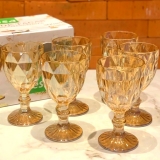 Jogo de Taças de Vidro 349ml 6 Peças – Diamond Gold