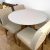 Conjunto de Mesa Sala de Jantar 4 cadeiras Redonda 1,03m Athenas Cedro/Areia