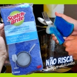 Esponja Scotch Brite Não Risca c/3 Azul