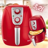 Fritadeira Air Fryer Mondial AF-34 Pratic 3,2L Inox Vermelha