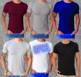 Kit 6 Camisetas Slim Fit Masculinas